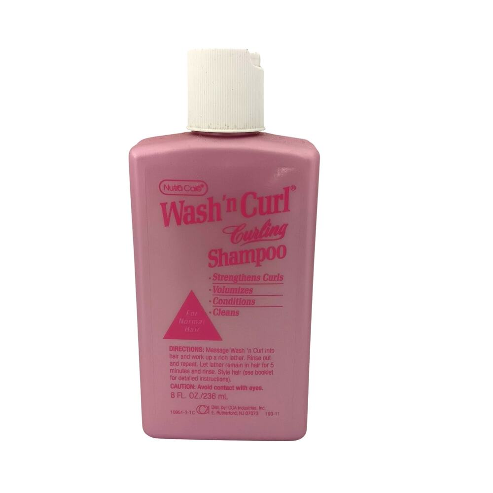 Wash 'N Curl Nutra Care Curling Shampoo Normal Hair 8oz Strength Volume Vintage